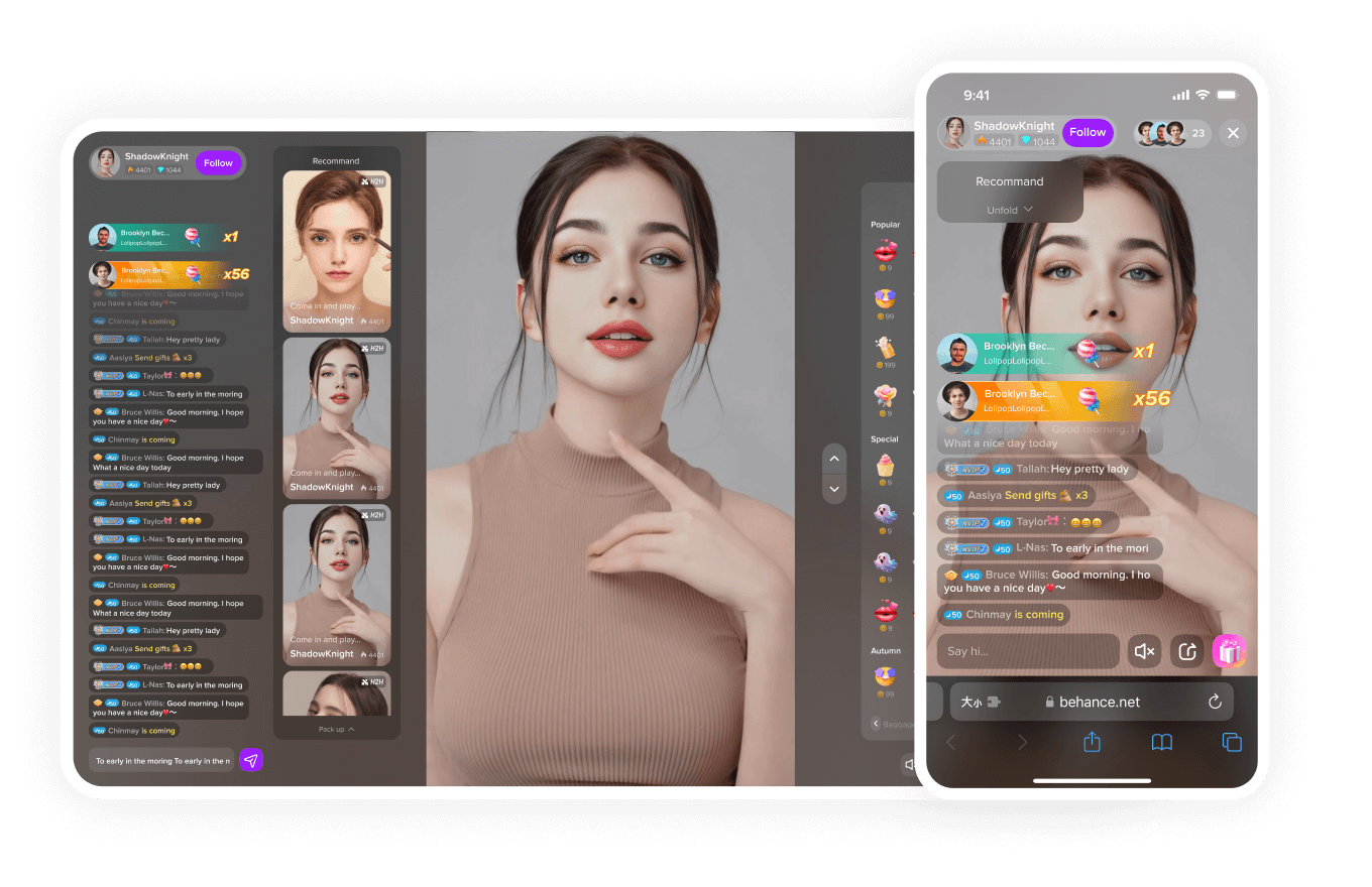Live Video Chat with Global Audience on LiveMe
